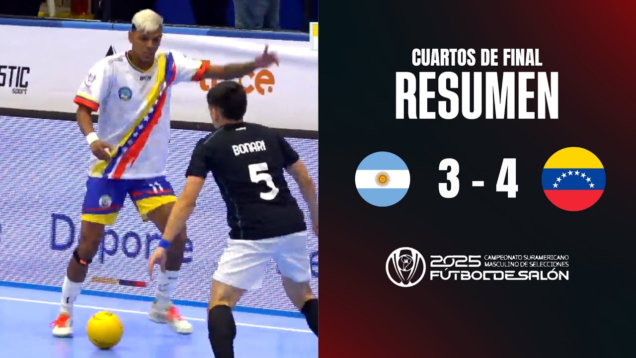 Quarter-final summary: ARGENTINA VS VENEZUELA (South American Men's Futsal Championship)