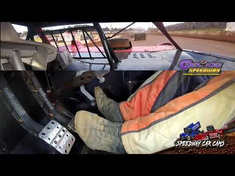 Foot Work on Kenny Collins - 3-1-20 Cherokee Speedway - In-Car Camera