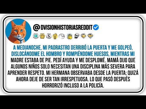 A Medianoche, Mi Padrastro Derribó La Puerta Y Me Golpeó, Dislocándome El Hombro Y Rompiéndome…