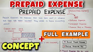Prepaid Expense - Adjusting Entry - By Saheb Academy