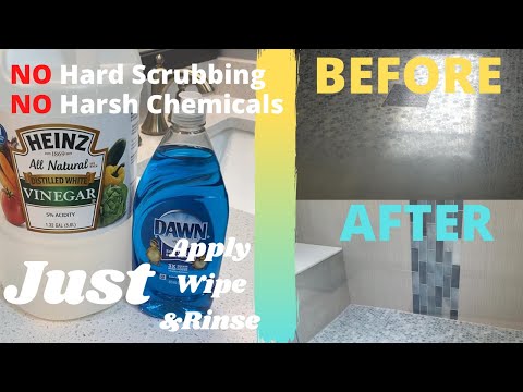 How To Clean Shower Doors - Vinegar Shower Cleaner for Hard Water and Soap Scum - No Hard Scrubbing