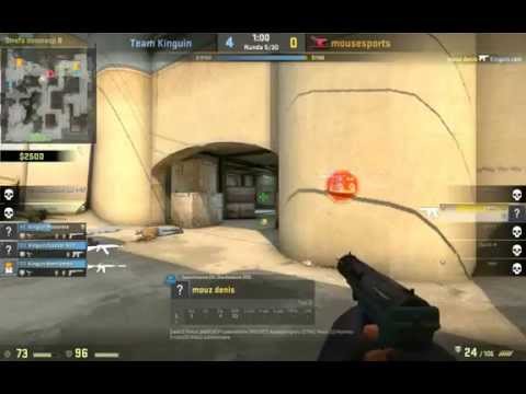 CS GO: denis vs Team Kinguin (4vs1 clutch) denis camera