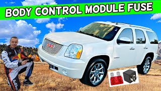 GMC YUKON XL BODY CONTROL MODULE FUSE LOCATION 2007 2008 2009 2010 2011 2012 2013 2014