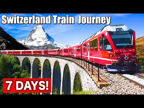 🇨🇭7 DAYS Most Beautiful Train Journey in Switzerland | Bernina Express, Glacier Express