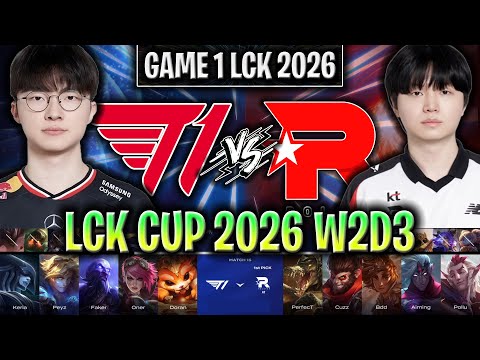 T1 vs KT GAME 1 LCK CUP 2026 W2D3 | FULL GAME | T1 vs KT ROLSTER G1 LCK 2026