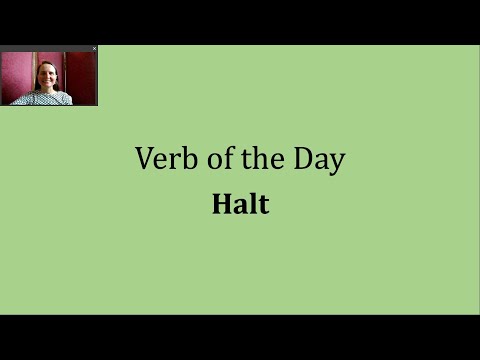 Verb of the Day - Halt