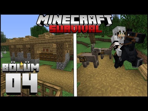 DEPO ve MALZEME TAŞIMACILIĞI (At ve eşek ile)!┇Minecraft Survival ▹Bölüm 04