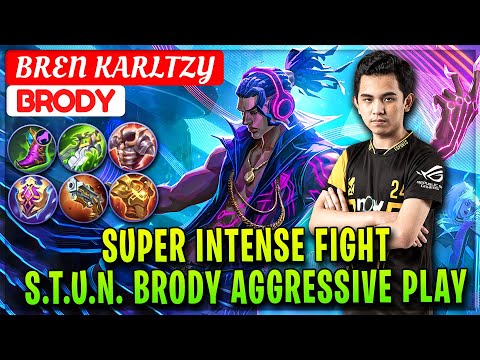 Super Intense Fight, S.T.U.N. Brody Aggressive Play [ BREN KarlTzy Brody ] Gojo Satoru - MLBB