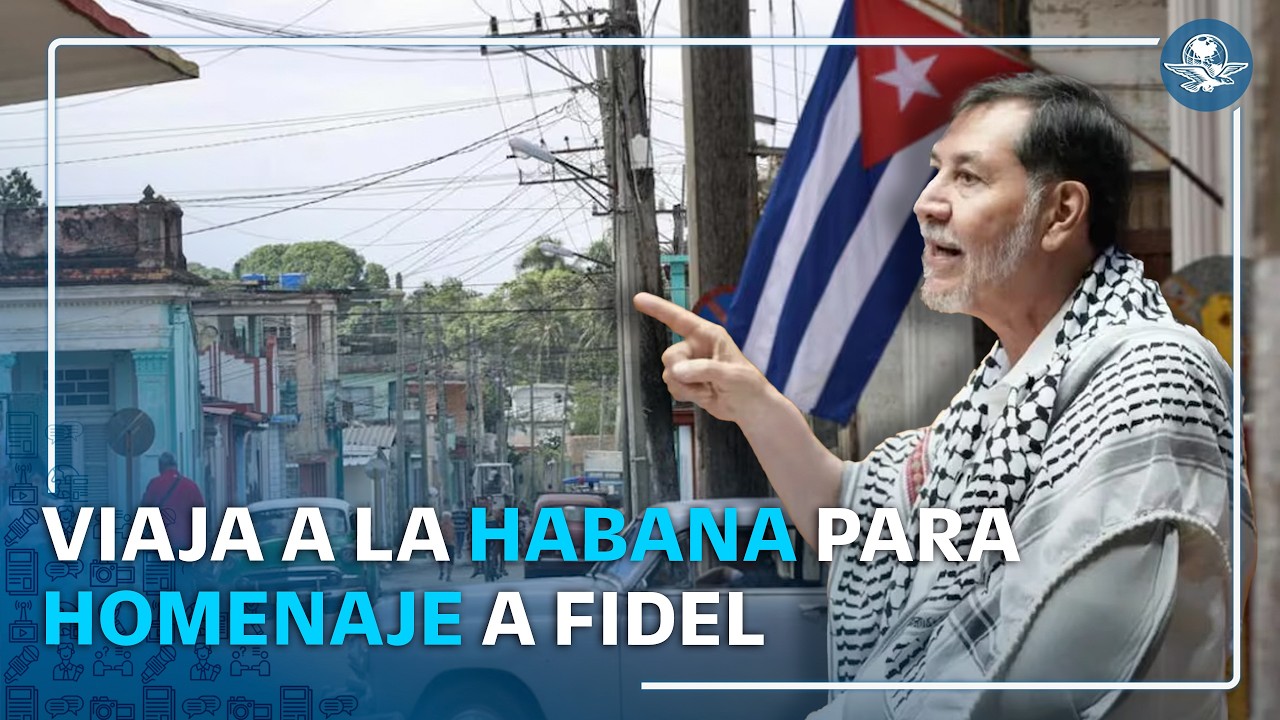Noroña viaja a Cuba para homenaje por los 100 años de Fidel Castro