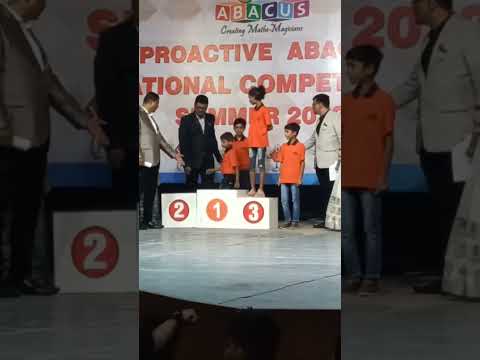 competition 1st winner #school #matheducation #abacus #kids #abacusacademy