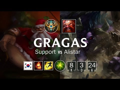Gragas Support vs Alistar - KR Challenger Patch 8.20