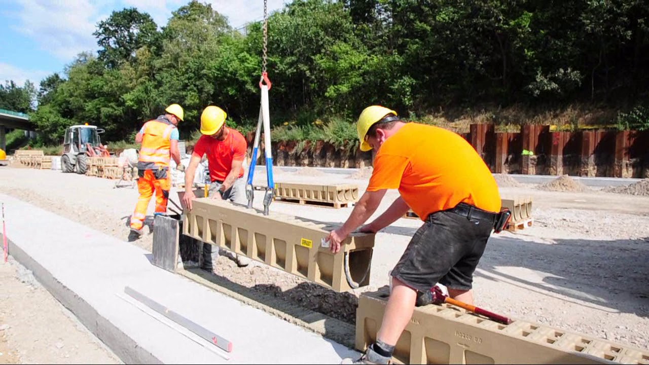 ACO Monoblock folyóka beépítése