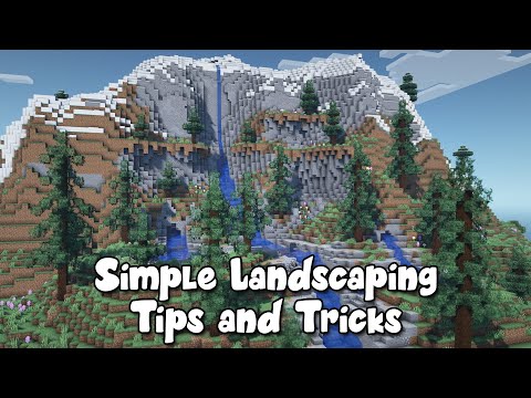 Minecraft - How to Build Custom Terrain for Beginners! (Landscaping/Terraforming Tips and Tricks)