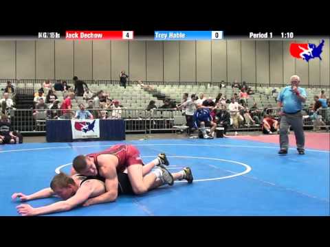 Jack Dechow vs. Trey Hable at 2013 Junior Nationals - FILA - FS