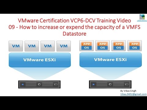 VMware Certification VCP6 (DCV) Training - 09 How to increase or expend the capacity of a VMFS