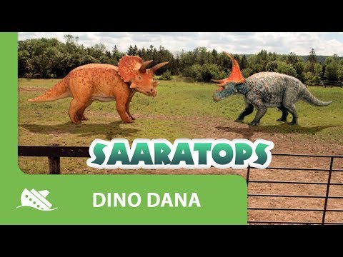 Dino Dana |  Episode Promo | Who would win? Triceratops, Diabloceratops, or Kosmoceratops