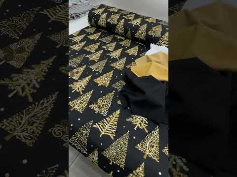 DUCK ёлки золотые на чёрном