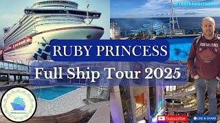 Ruby Princess Full Ship Tour 2025. From Deck 5 to Deck 19. Plus Full Prom deck Tour #rubyprincess