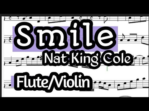 Smile Flute or Violin Sheet Music Backing Track Play Along Partitura