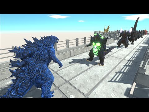 GODZILLA BLUE Oasis DEATH RUN  - Animal Revolt Battle Simulator