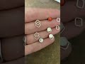 Silver Stud Earrings And Necklace Set