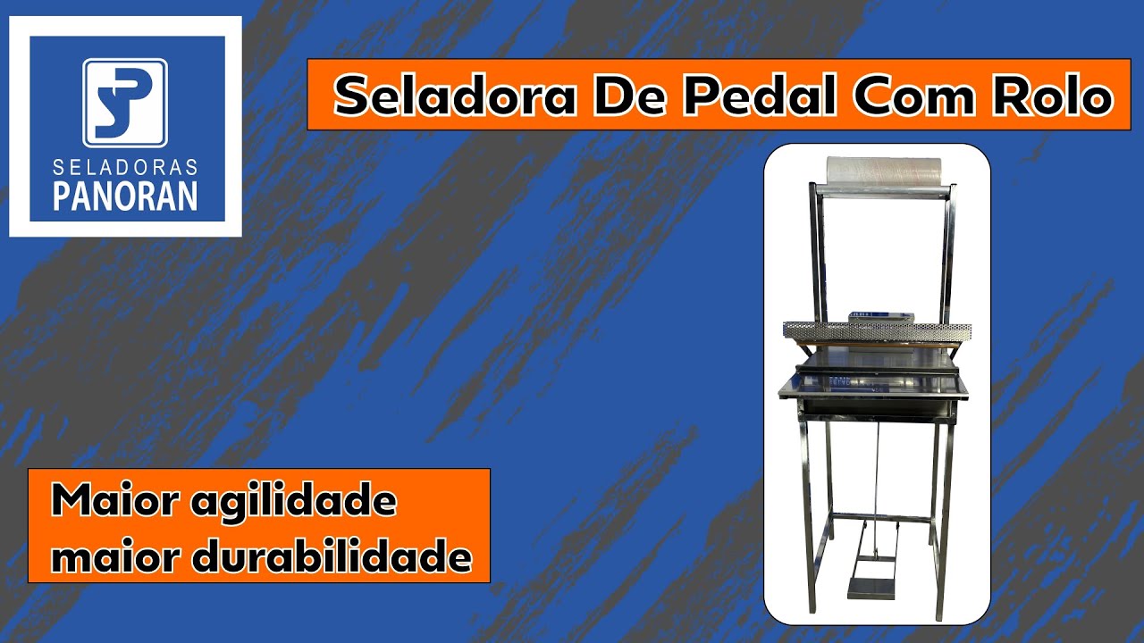 Seladora De Pedal Com Suporte De Rolo Inox PANORAN