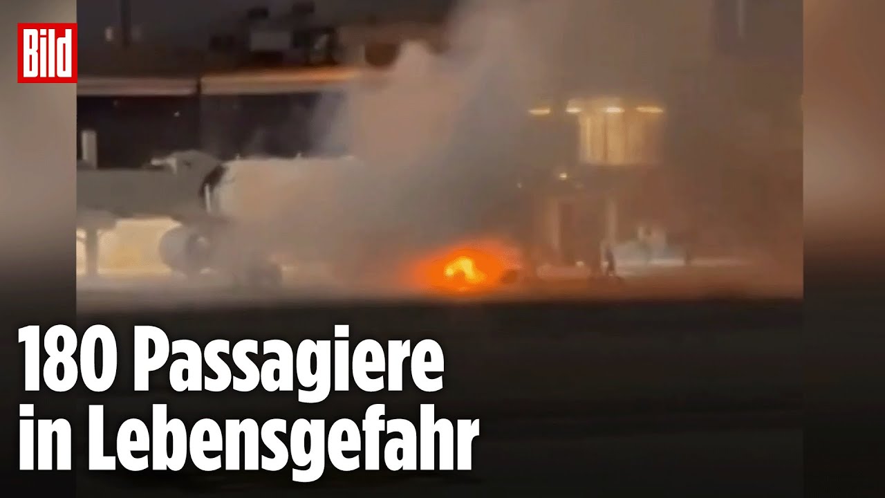 São Paulo, Brasilien: Feuer am Flugzeug sorgt für Panikmomente