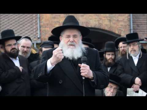 Rabbi Nissen Mangel at Auschwitz Birkenau PART1