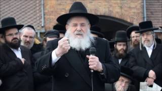 Rabbi Nissen Mangel at Auschwitz Birkenau PART1