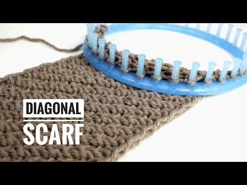 How to Loom Knit a Diagonal Infinity Scarf (DIY Tutorial)