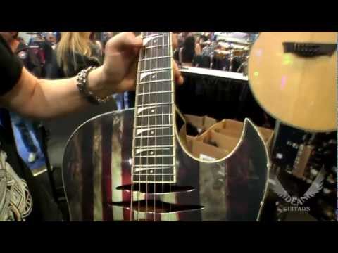 Демонстрация электроакустической гитары Dean Mako Dave Mustaine A/E USA Flag