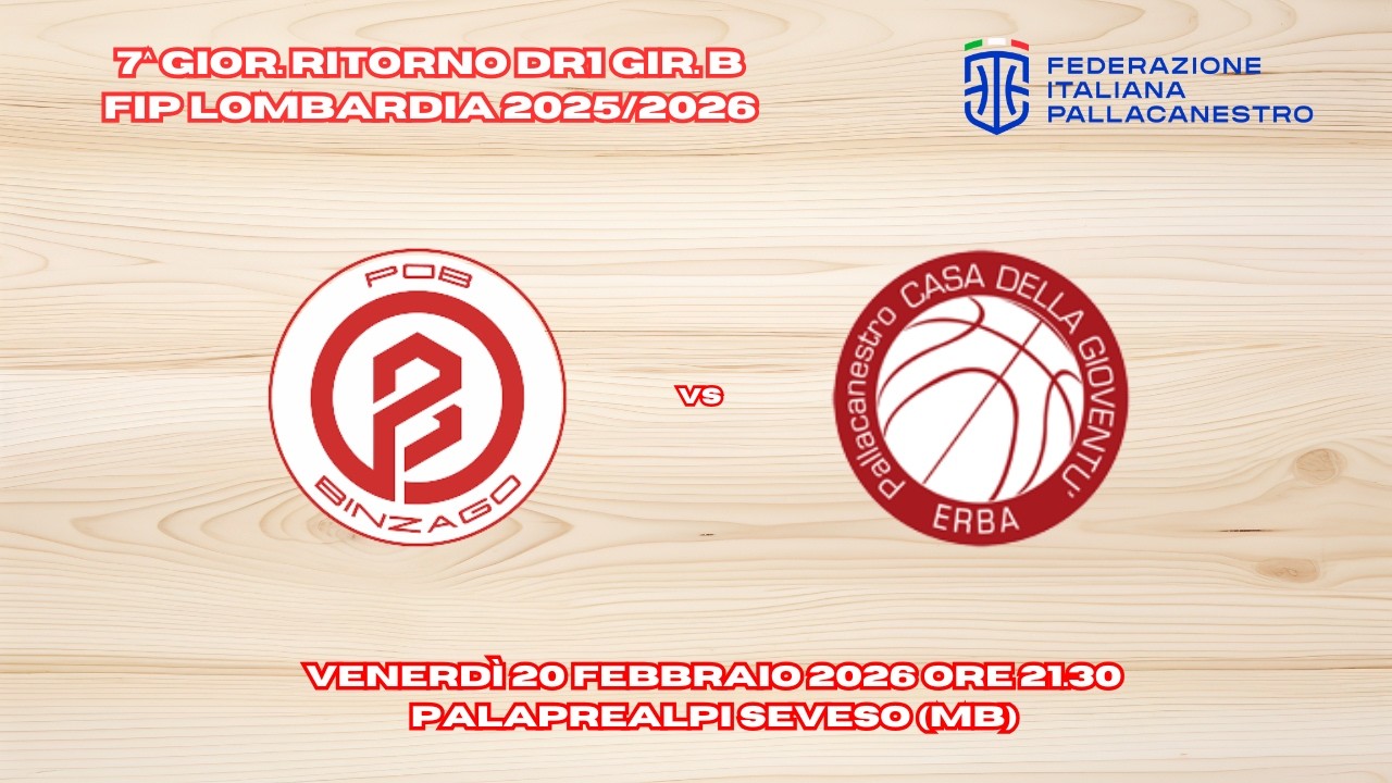 POB Binzago Basket vs Pallacanestro Casa della Gioventù Erba