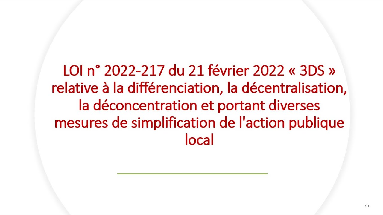 Replay réunion actualité Mai 2022 - Loi 3DS