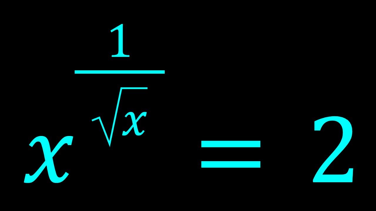 A Nice Exponential Equation