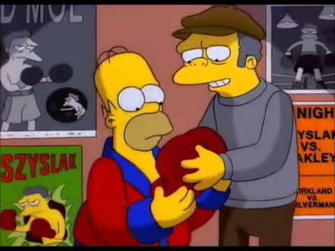 Les simpsons Homer boxing