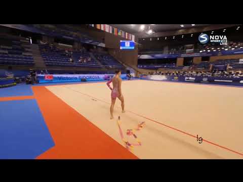Victoria Sidorova Ribbon AA Qualifications European Championships Varna 2021
