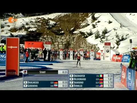 24.01.2015 Biathlon Antholz Verfolgung Damen Winner Daria Domracheva(full)