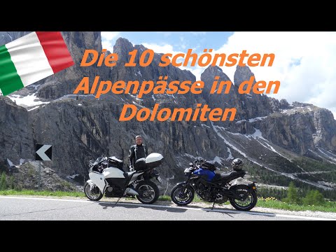 Die 10 schönsten Alpenpässe in den Dolomiten mit dem Motorrad, Biking in the alps, Italy, Dolomites