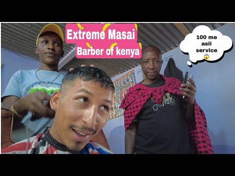 Episode 36 || 21 year old Barber in Kenya ||  100 Rupe me  asii service 😱