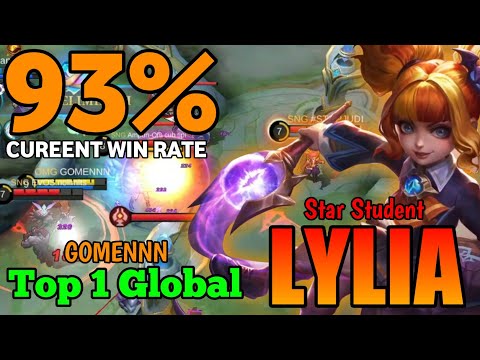 93% Current Win Rate Lylia !! Monter Midlane - Top 1 Global Lylia by GOMENNN ~ mobile legends