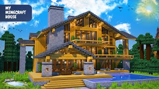 Minecraft: How to Build a Large Wooden Mansion (Easy to Build) | Tutorial