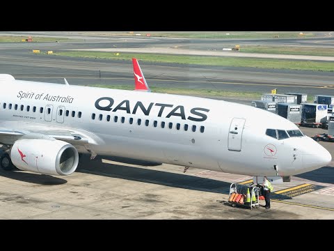 Qantas Boeing 737 Business Class Review - Sydney to Auckland Video