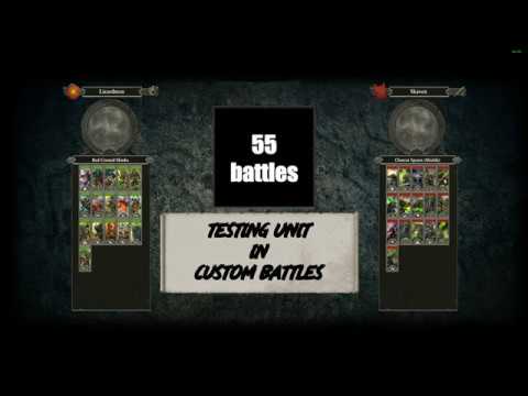 Unit Testing in Custom Battles Lizardmen vs Skaven