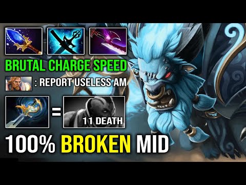 NEW OP MID HERO 1st Item Echo Sabre 100% Broken Perma Bash Spirit Breaker Deleted AM Dota 2