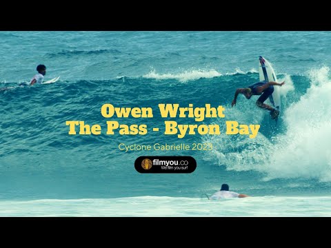 Owen Wright at The Pass - Byron Bay - Cyclone Gabrielle - Yesterday!