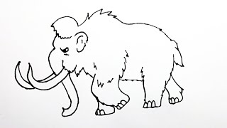 How to make a woolly mammoth easy step by step.@drawing-v1t
