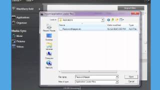 Adding and removing applications using BlackBerry Desktop Software 6.0 for PC