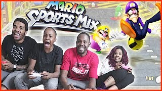 MAV3RIQ FAM CLASHES IN EXTREME POWER UP DODGEBALL! - Mario Sports Mix Dodgeball Wii U Gameplay