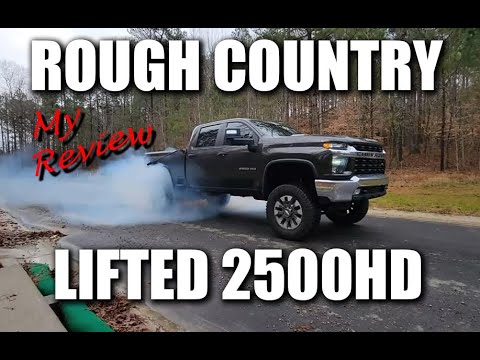 Rough Country Lift Kit Review 2021 Silverado Sierra 2500HD 7 inch duramax 4wd Diesel