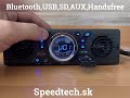 Autorádio 1DIN so vstavanými reproduktormi 12V - Bluetooth / USB / SD / AUX / Handsfree - Video Youtube